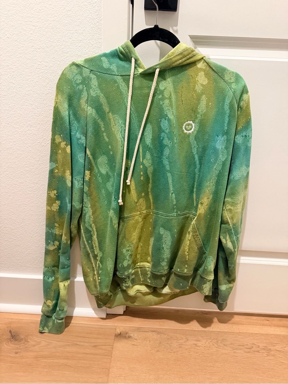 Big Bud Press Green & Yellow Tie-Dye Pocket Hoodie